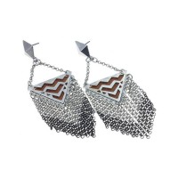 Andor Warrior Geo Chain Tassel Boho Earrings